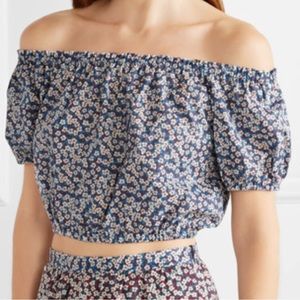 NWT Miguelina “Marjorie” floral cropped top size Medium.